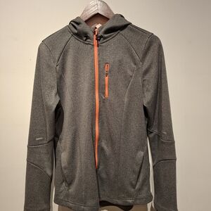 Women's Gray Fullzip Hoody with Pink Accents